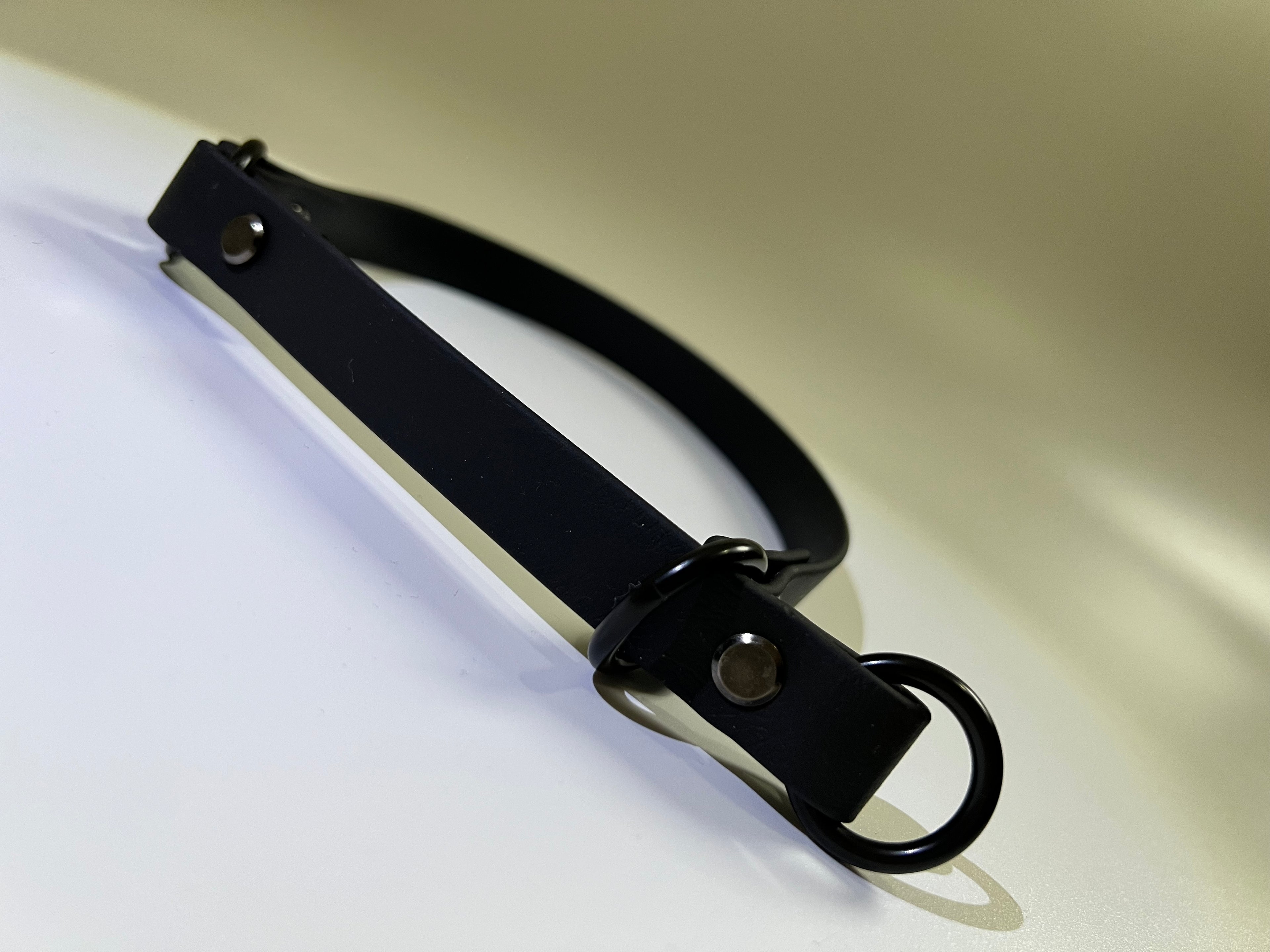 Sofortkauf "Black" Halsband aus Biothane mit Zugstopp